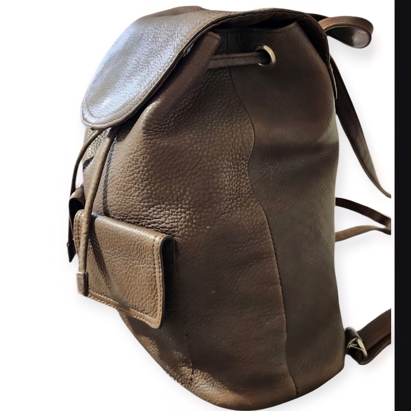 Giani Bernini Chocolate Leather Backpack - Picture 5 of 8